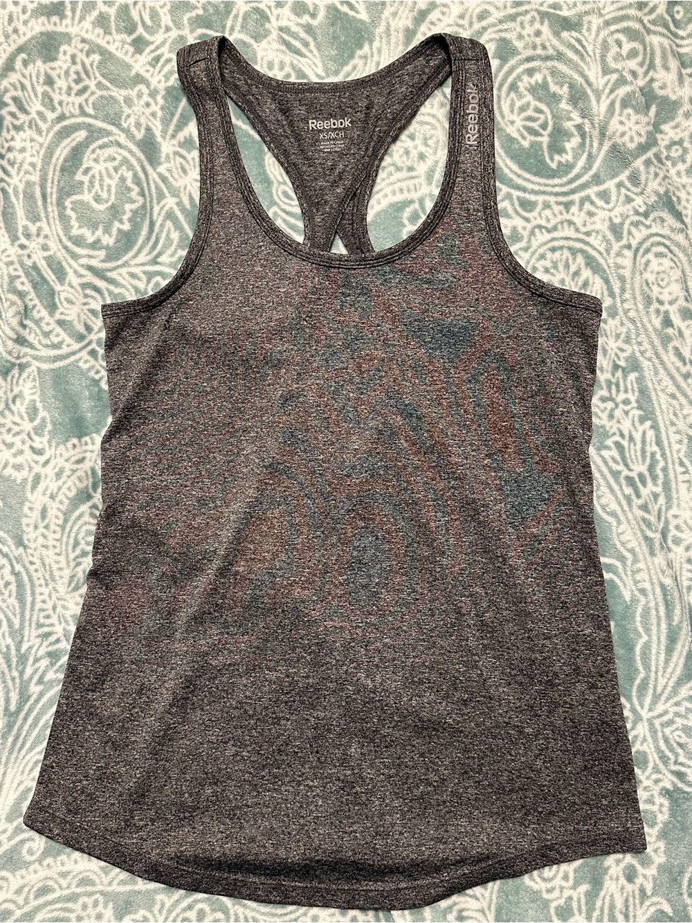 Reebok Women's Charcoal Heather Racerback Tank